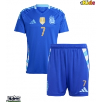 Argentina Rodrigo De Paul #7 Replica Away Minikit Copa America 2024 Short Sleeve (+ pants)